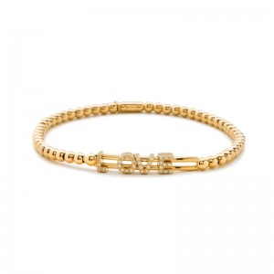 Tresore Gold Diamond "Love" Bracelet