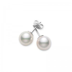 Akoya Cultured Pearl Stud Earrings 8-8.5mm A