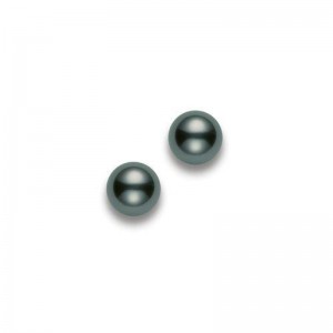 Black South Sea Cultured Pearl Stud Earrings 8-8.5mm A+