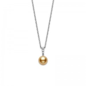 Morning Dew Golden South Sea Cultured Pearl Pendant 11mm