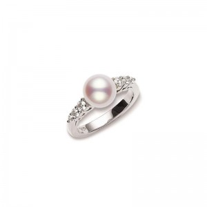 Morning Dew Akoya Cultured Pearl Ring 8-8.5mm A+