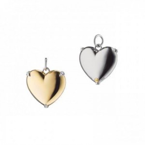 Large "Heart of Gold" Two-Tone Charm