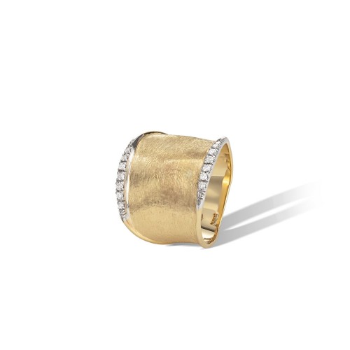 Lunaria 18K Yellow Gold and Diamond Medium Ring