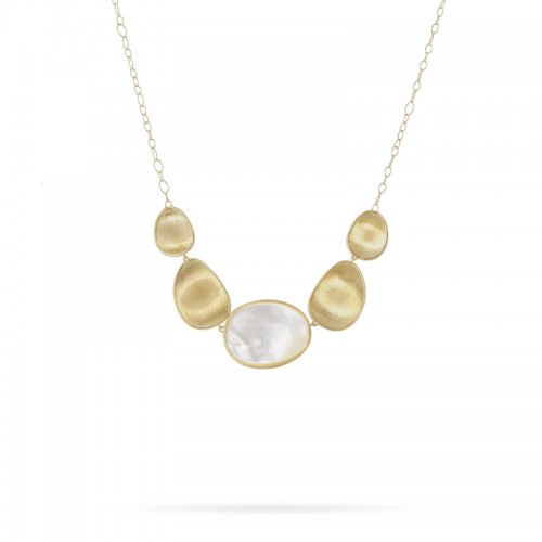 Lunaria 18K Yellow Gold White Mother of Pearl Short Necklace
