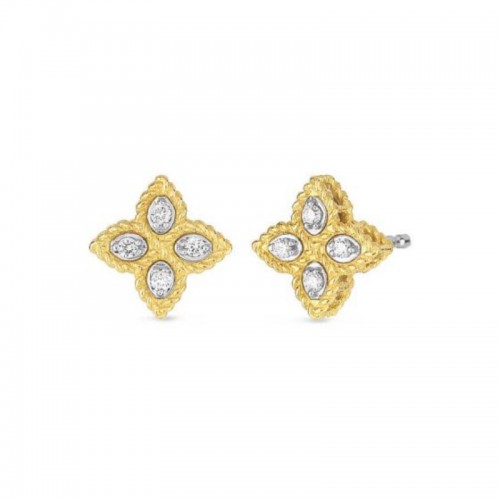 Princess Flower Diamond Earrings