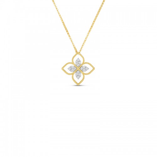 Principessa Small Flower Diamond Pendant