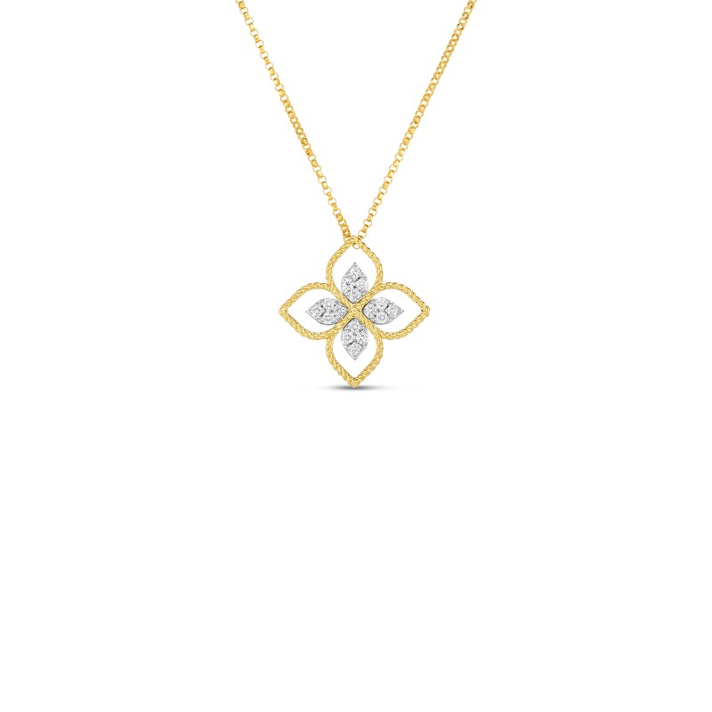 Principessa Small Flower Diamond Pendant